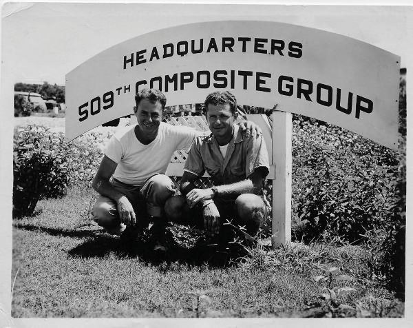 Abe Spitzer at the 509th headquarters on Tinian